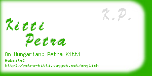 kitti petra business card